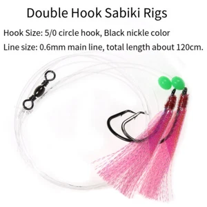 Dual 5/0 Octopus Hi/Lo Drop Rig, 2 cod, pollock, eglefino, branzino, drop rig - Foto 1 di 17