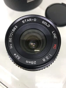 STAR-D Gold Line MC 1:2.8 28mm Film Camera Lens With Case-htg - Picture 1 of 5