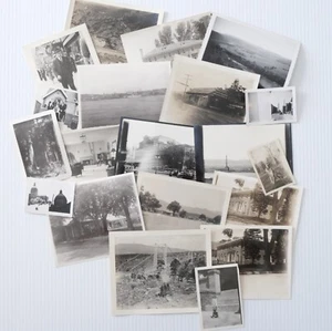Vintage Lot 20 Fotos Schnappschüsse. Portraits, Brücken, Hotels, Reisen - Bild 1 von 6
