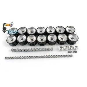 Henglong Metal Road Wheels Spare Parts DIY For 1/16 3918 USA M1A2 Abrams RC Tank - Picture 1 of 5