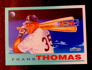 1992 Fleer Frank Thomas #712 Pro Vision Baseball Art Card Chicago White Sox - Picture 1 of 2