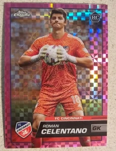 2023 Topps Chrome MLS Roman Celentano Rc Pink X-fractor Cincinnati  - Bild 1 von 2