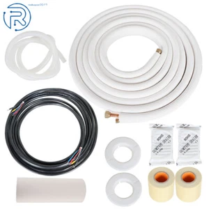 25 FT 1/4"-1/2" Mini Split Heat Pump Systems Cooling Connection Pipe Install Kit - Bild 1 von 12