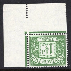 1956 1½d GREEN ST.EDWARD CROWN WMK SIDEWAYS-INVERTED POSTAGE DUE U/MINT. D48Wi - Picture 1 of 1