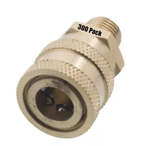 (300) 1/4" MPT Male Brass Socket Quick Connect Coupler Pressure Washer Nozzle - Picture 1 of 2
