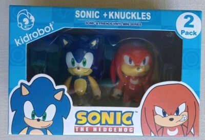 Sonic The Hedgehog Sonic & Knuckles Figura Juguete Muñeca Paquete de 2 Kidrobot NUEVO Foto 1 de 4