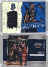 2015-16 Panini Spectra Franchise Fabrics Silver Prizm /49 Anthony Davis #35