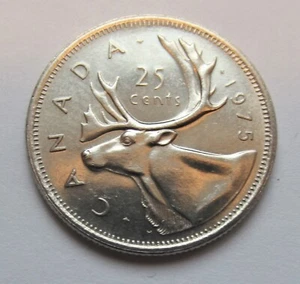 1975 Canada 25 Cent Caribou Quarter - combined shipping - Picture 1 of 2