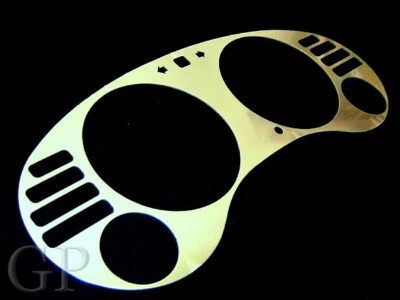 95-99 MITSUBISHI ECLIPSE TURBO MANUAL MT ALUMINUM CHROME BEZEL GAUGE FACE PLATE - Image 1 of 2