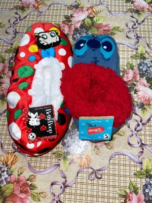 Juego de calcetines pantuflas Disney para mujer (Betty Boop and Stitch), talla 7-9 Foto 1 de 3