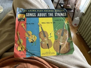 Songs About Strings 45 Record Long Play Frame For Music Room Art Work I - Imagen 1 de 5