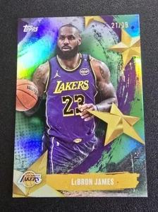 2025-26 Topps Basketball SA-6 LEBRON JAMES Stars Of The NBA Green Rainbow /99 - Picture 1 of 2