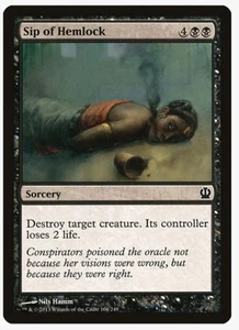 Sip of Hemlock #106 Theros Magic Card in a Protective Sleeve - Picture 1 of 4