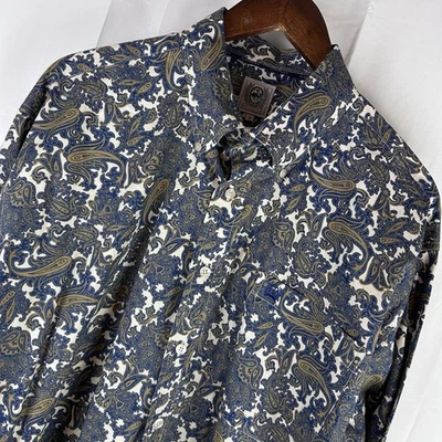 Cinch Shirt Men Large Multicolor Paisley Vibrant Long Sleeve Classic Button Down - Image 1 of 4