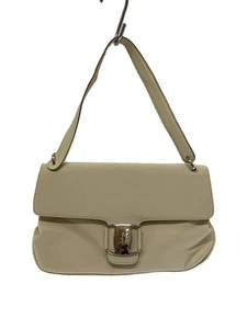 Salvatore Ferragamo Authentic Shoulder Bag Ivory Solid Pre-owned - Picture 1 of 6