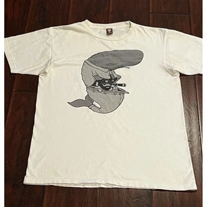 Jeremy Fish Superfishal Whale Pirate Graphic Shirt Men's Medium Made in USA - Picture 1 of 7