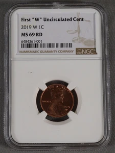 2019 W Lincoln Shield Cent 1c Uncirculated NGC MS 69 RD West Point Mint - Picture 1 of 3