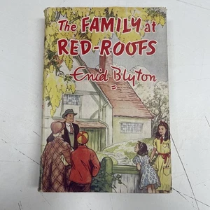 ORIGINAL VINTAGE RETRO HARDCOVER BOOK Family At Red Roofs Enid Blyton - Picture 1 of 10