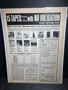 1973  Vintage  Original Print Ad   15 tapes Cartridge or Cassette form. - Picture 1 of 1