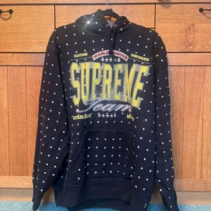 Supreme 21AW Strass Hooded Sweatshirt Parker Cotton BLK M (US S) TOP - Bild 1 von 2