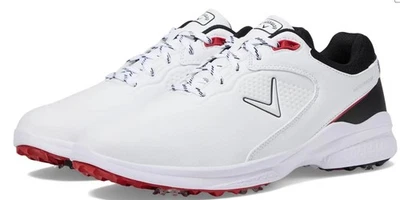 Callaway Solana  TRX V3 Mens Spiked Golf Shoes White/Black/Red 10.5 Medium D NEW - Image 1 of 4
