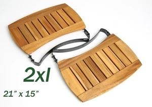 NUEVO SELLADO Big Green Egg 21" x 15" Acacia Madera Mates Estantes 2xl - 121141 - Imagen 1 de 3