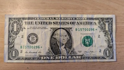 03 Super Rare $1 US NY Star Bureau of Engraving & Printing Replacement Banknote - Image 1 of 2