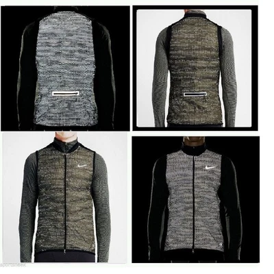 Nike Men's Aeroloft Flash Running 3M Military Green Vest 689168 325 Size M - Image 1 of 4