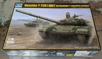 Trompetista 00925 russo T-72B1 MBT (com armadura reativa Kontakt-1) escala 1:16, novo na caixa - Imagem 1 de 4