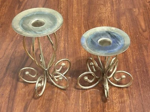 Vintage Messing Kerzenständer Ständer Set. - Bild 1 von 5