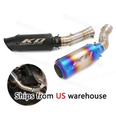 Mid Exhaust Pipe 51MM For Honda CB500F CBR400R CBR500R 2016-2025 Mufflers Tips - Image 1 of 4