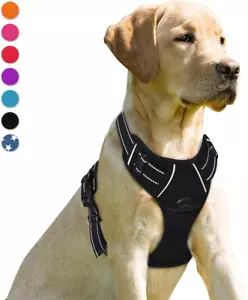 No Pull Dog Harness Front Clip Heavy Duty Reflective Easy Control Handle for Lar - Picture 1 of 12