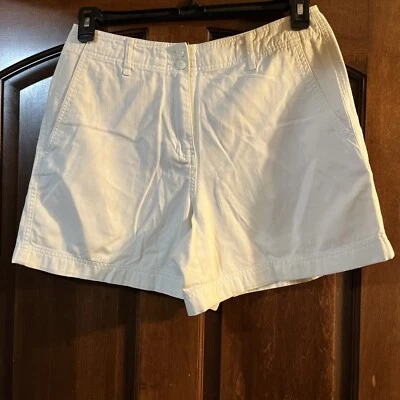 Vintage 80s Ann Taylor LOFT White Big Leg Shorts 5" Inseam Women's Size 10 EUC — 第 1/4 张图片
