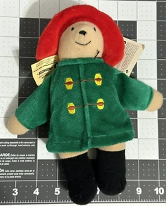 Eden Paddington Bear Green Jacket Plush Red Had Stuffed Animal W/ Tags - Picture 1 of 9