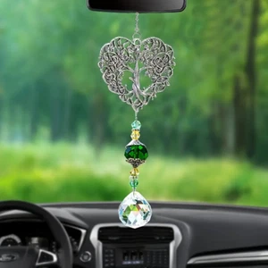 Heart-Shaped Tree of Life Glass Crystal Sun Catcher, Hanging Ornament, Gift - Picture 1 of 7
