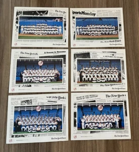 6 N.Y. Times Yankees World Champion Posters-1977,1978,1996,1998,1999,2000 - EX! - Picture 1 of 1