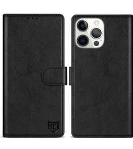 Wallet Case For Iphone 15 Plus 6.7 Inch Black Magnetic Closure RFID - Picture 1 of 7