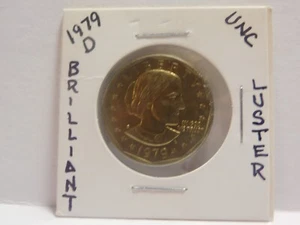 1979 D Stempelglanz SBA Susan B Anthony 1 Dollar Münze - aus U.S. Mint Set - Bild 1 von 2