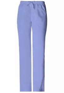 Cherokee Women's Ww Core Stretch 2-Tone Mid-Rise Drawstring Cargo Pant, Ciel - Picture 1 of 2