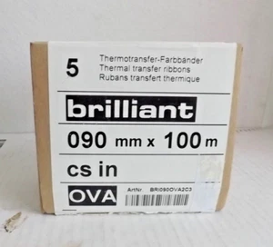 5 Brilliant Thermotransfer-Farbbänder 090 mm x 100 m BR1099VA2C3 neu OVP 7 - Bild 1 von 4