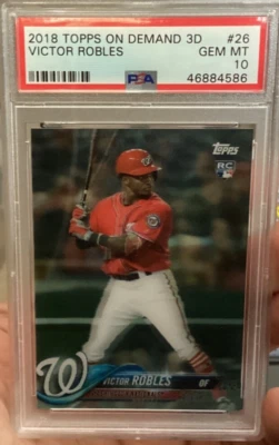 2018 Topps On Demand 3D #26 Victor Robles RC PSA 10 Gem Mint Card SP PR 269 - Image 1 of 2