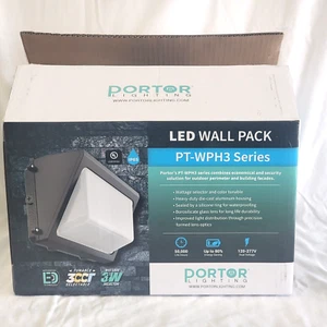 PORTOR LIGHTNING LED WALL PACK PT-WPH3 SERIES Security Solution Outdoor 120 VOLT - Picture 1 of 8