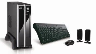 PIXXO Mini-ITX Computer Barebone Case w/ 150W Power Supply Speaker Keyboard Mouse