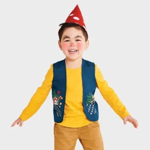 Toddler Gnome Halloween Costume Vest with Headpiece One Size Hyde & EEK! #1222 - Picture 1 of 9