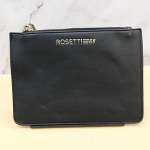 Rosettiego Handbag Clutch Wallet Purse Black Leather - Picture 1 of 8