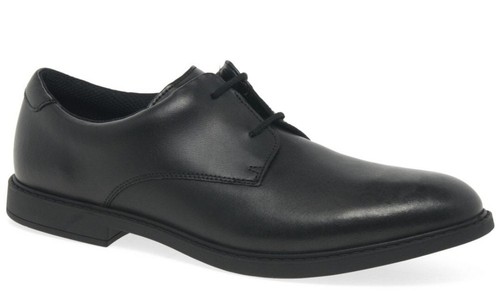 Clarks Scala Loop scarpe stringate in pelle nera da ragazzo UK2.5 (EU35)