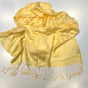 Scarf Yellow High Quality Pashmina Scarf Shawl Stole Wrap Hijab 100% Viscose - Picture 1 of 3