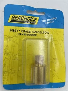 Marine Fuel Fitting Tank Elbow 1/4" x 90° Male Female Low Space Brass Seachoice - Picture 1 of 3