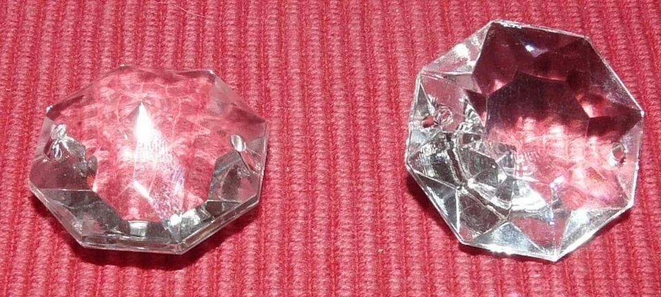 Pampille octogonale 20×20 mm – Cristal ancien pour lustre XIXe – REF 793 - Photo 1/1