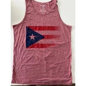 Puerto Rico Tank Top Flag Red Leisure Lounge Medium M Boricua Men's New  - Picture 1 of 4